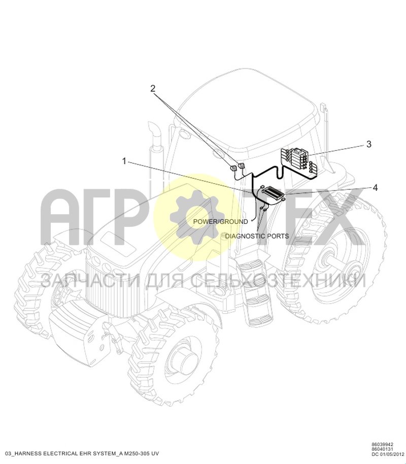 Чертеж Проводка электрогидравлики (RC2.03.008)